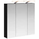 Bathroom Mirror Cabinet Black Oak 70 x 14.5 x 70 cm 889096