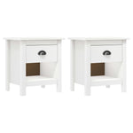 ZNTS Bedside Cabinets 2 pcs Hill 46x35x49.5 cm Solid Pine Wood 288968