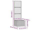 Garden Trellis Planter Brown 35 x 30 x 135 cm Metal 366618