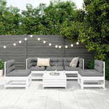 6 Piece Garden Sofa Set White Solid Wood Pine 3250721