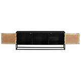 TV Cabinet 110x30x40 cm Solid Wood Mango and Iron 353889