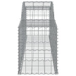 Arched Gabion Baskets 8 pcs 300x50x60/80 cm Galvanised Iron 3146671