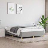 Bed Frame without Mattress Light Grey 152x203 cm Queen Fabric 347206