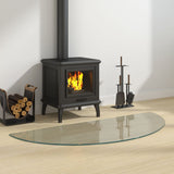 Fireplace Glass Plate Half Round 1200x500 mm 324119