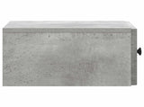 Wall-Mounted Bedside Cabinet with Drawer 2 pcs Concrete Grey 898092