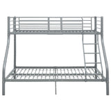 Bunk Bed Frame without Mattress Grey Metal 140x200 cm/90x200 cm 287904