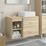 Bathroom Furniture Set 2 pcs Sonoma Oak Engineered Wood 3403882