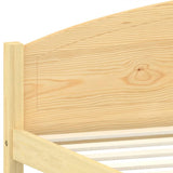 ZNTS Bed Frame without Mattress Solid Pine Wood 160x200cm 322030