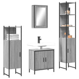 4 Piece Bathroom Furniture Set Grey Sonoma Engineered Wood 3214833