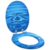 Soft-Close Toilet Seat 2 pcs Blue Drop 44 x 38 cm MDF board 3414543