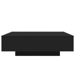 ZNTS Coffee Table with LED Lights Black 100x100x31 cm 836603