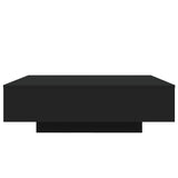 ZNTS Coffee Table with LED Lights Black 100x100x31 cm 836603