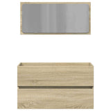Bathroom Cabinet with Mirror Sonoma Oak 80x38.5x45 cm 849646