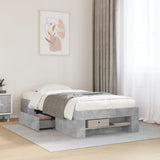 Bed Frame without Mattress Concrete Grey 90x190cm Engineered Wood 3295523