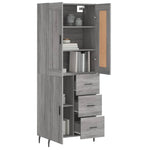Highboard Grey Sonoma 69.5x34x180 cm Engineered Wood 3199831