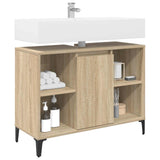 Sink cabinet with Shelf with Storage Sonoma Oak 80 x 33 x 60 cm 881271