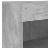 5 Piece TV Wall Units with LED Concrete Grey Engineered Wood 3216607