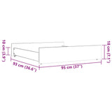 Bed Drawers 2 pcs Wax Brown Solid Wood Pine 847170