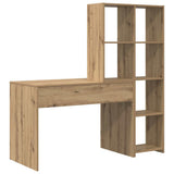 Desk with Shelf Artisan Oak 138.5 x 55 x 143 cm Engineered Wood 3337256