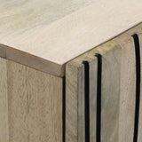 Sideboard White 60 x 33.5 x 75 cm Solid Mango Wood 4017974