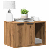 Cat Litter Box Enclosure Artisian Oak 60x40x40 cm Engineered Wood 857732