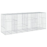 Gabion Basket with Cover 400x100x150 cm Galvanised Iron 3295216