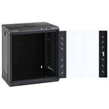 Network Cabinet with Storage Black 53 x 45 x 60 cm Steel 42017655