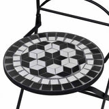 Folding Chairs 2 pcs Ceramic Black and White 41533