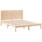 Extra Long Bed Frame without Mattress 140x210 cm Solid Wood 3309299