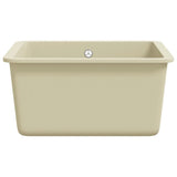 ZNTS Granite Kitchen Sink Single Basin Beige 144868