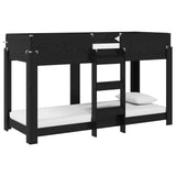 Bunk Bed for Kids Black Oak 75 x 190 cm Engineered Wood 3410540