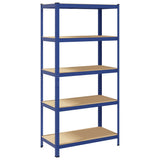5-Layer Storage Shelf Blue Steel&Engineered Wood 4016961