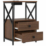 Bedside Cabinet 2 pcs Brown Oak 40 x 31 x 60 cm Engineered Wood 859569