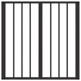 Dog Gate 8 pcs Black 60 x 60 cm Galvanised Steel 892022