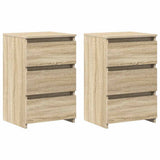 Bed Cabinets 2 pcs Sonoma Oak 40x35x62.5 cm Engineered Wood 806218