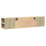 TV Wall Cabinet with LED Sonoma Oak 180x31x39.5 cm 3307956