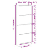 Shoe Cabinet Brown Oak 60x21x163.5 cm Engineered Wood 839909