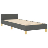 ZNTS Bed Frame Dark Grey 90x190 cm Fabric 3344614