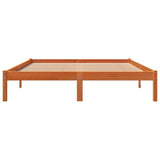 Bed Frame without Mattress Wax Brown 150x200 cm King Size Solid Wood Pine 844860