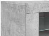 Sideboard with LED Lights Concrete Grey 162x37x67 cm 3208998