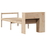 Bookcase Bed without Mattress 75x190 cm Small Single Solid Wood Pine 3321988