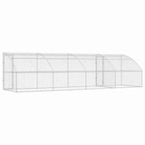 Dog Kennel 4 pcs Silver 8 x 2 x 2 m Galvanised steel 3368340