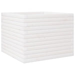 ZNTS Garden Planter White 60x60x46 cm Solid Wood Pine 3282410