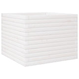ZNTS Garden Planter White 60x60x46 cm Solid Wood Pine 3282410