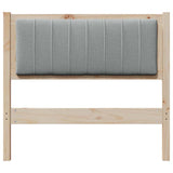 Upholstered Headboard Brown 90 cm Solid Pine Wood 879084