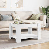 ZNTS Coffee Table with LED White 73x53x45 cm Engineered Wood 847546