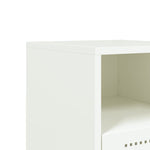 ZNTS Bedside Cabinet White 36x39x60.5 cm Steel 846564