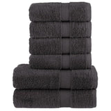 6 Piece Premium Towel Set SOLUND Anthracite 600 gsm 137554