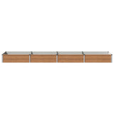 Raised Garden Bed Wood Brown 320 x 80 x 24 cm cold-rolled steel 8006493