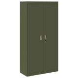 Storage Cabinet Olive Green 90 x 40 x 180 cm Steel 3406170